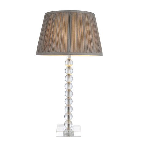 Adelie Table Lamp & Freya 12 inch Charcoal Shade