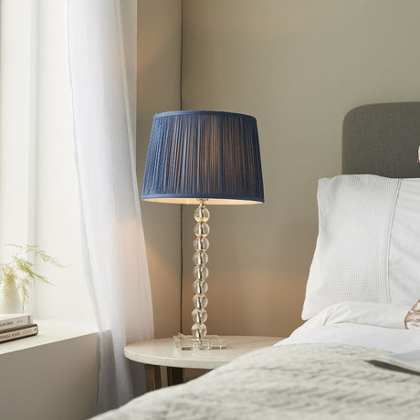 Adelie Table Lamp & Wentworth 12 inch Midnight Blue Shade
