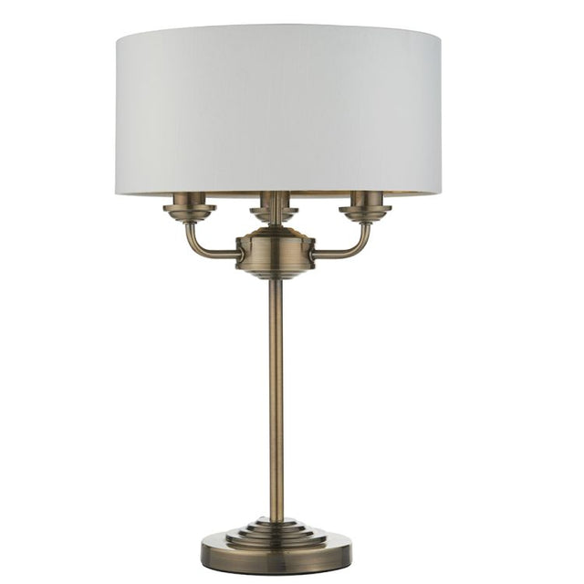 Highclere 3Lt Table Lamp Antique Brass