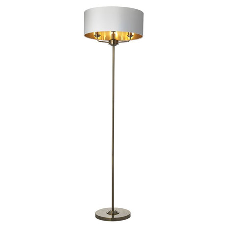 Highclere 3Lt Floor Lamp Antique Brass