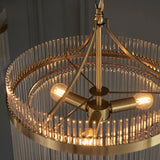 Marietta 3lt Pendant Ceiling Light Antique Brass - Comet Lighting