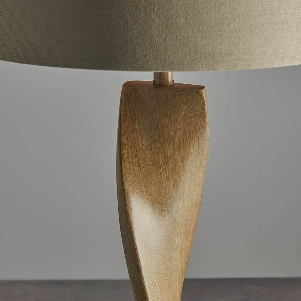 Abia Floor Lamp Oak Effect - Comet Lighting