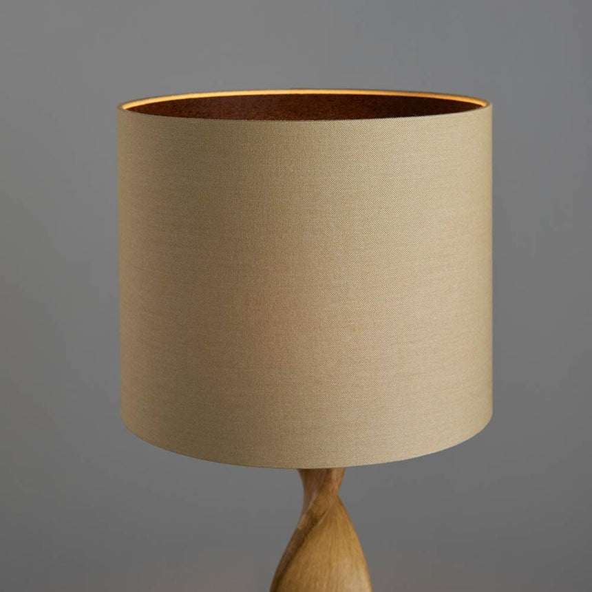 Abia Table Lamp Oak Effect - Comet Lighting