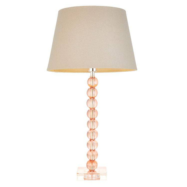 Adelie Blush Table Lamp & Cici 12 inch Grey Shade - Comet Lighting