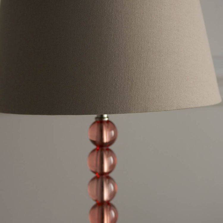 Adelie Blush Table Lamp & Cici 12 inch Grey Shade - Comet Lighting