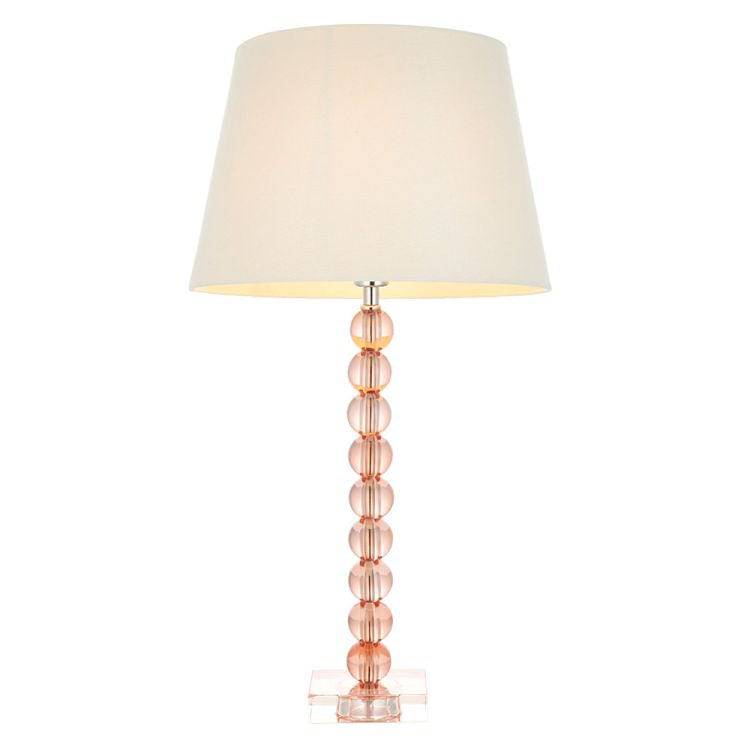 Adelie Blush Table Lamp & Cici 12 inch Ivory Shade - Comet Lighting