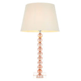 Adelie Blush Table Lamp & Cici 12 inch Ivory Shade - Comet Lighting