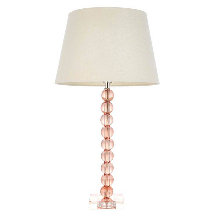 Adelie Blush Table Lamp & Cici 12 inch Ivory Shade - Comet Lighting