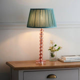 Adelie Blush Table Lamp & Freya 12 inch Fir Shade - Comet Lighting