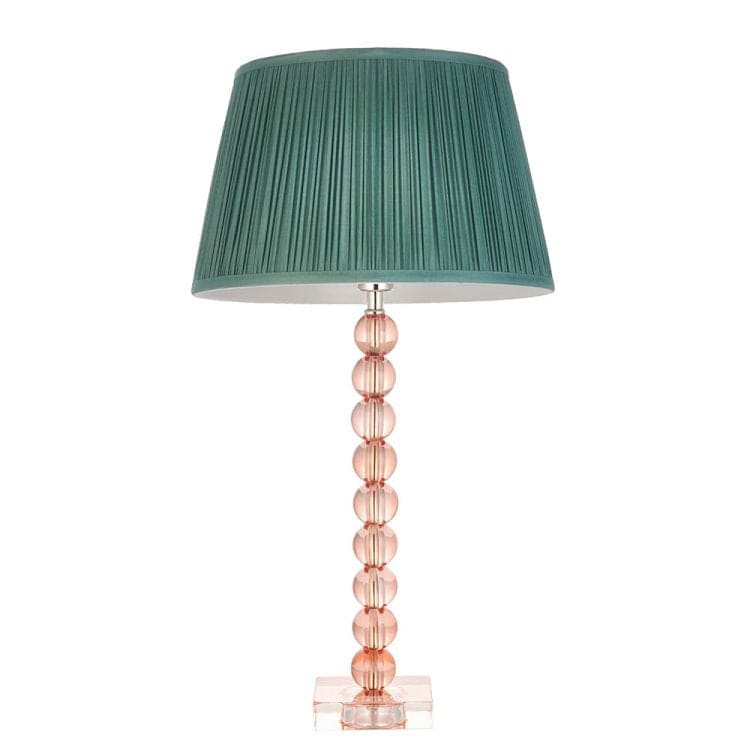 Adelie Blush Table Lamp & Freya 12 inch Fir Shade - Comet Lighting