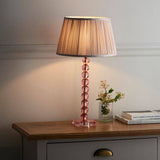 Adelie Blush Table Lamp & Freya 12 inch Pink Shade - Comet Lighting