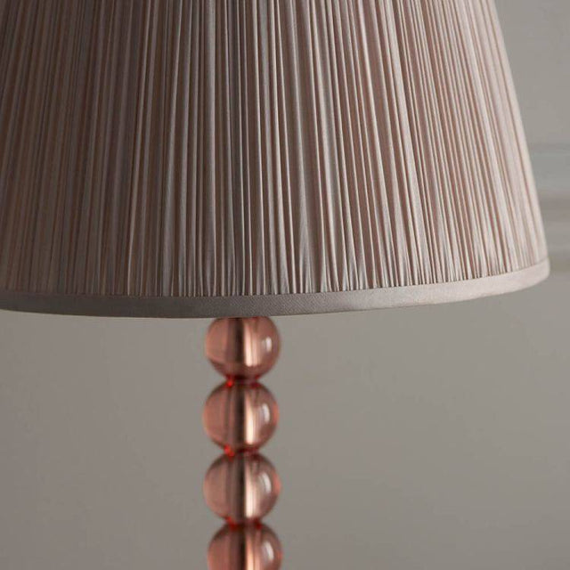 Adelie Blush Table Lamp & Freya 12 inch Pink Shade - Comet Lighting