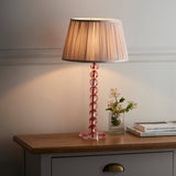 Adelie Blush Table Lamp & Freya 12 inch Pink Shade - Comet Lighting