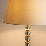 Adelie Grey/Green Table Lamp & Cici 12 inch Ivory Shade - Comet Lighting