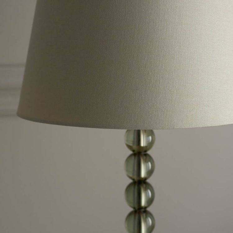 Adelie Grey/Green Table Lamp & Cici 12 inch Ivory Shade - Comet Lighting