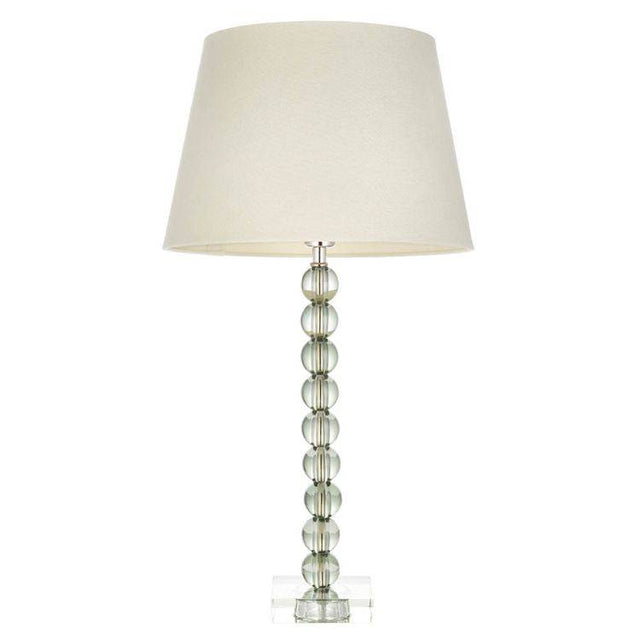 Adelie Grey/Green Table Lamp & Cici 12 inch Ivory Shade - Comet Lighting