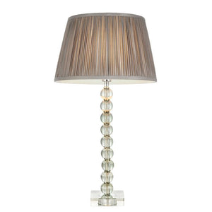 Adelie Grey/Green Table Lamp & Freya 12 inch Charcoal Shade - Comet Lighting