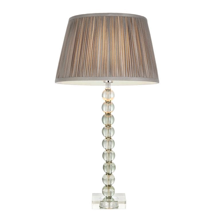 Adelie Grey/Green Table Lamp & Freya 12 inch Charcoal Shade - Comet Lighting