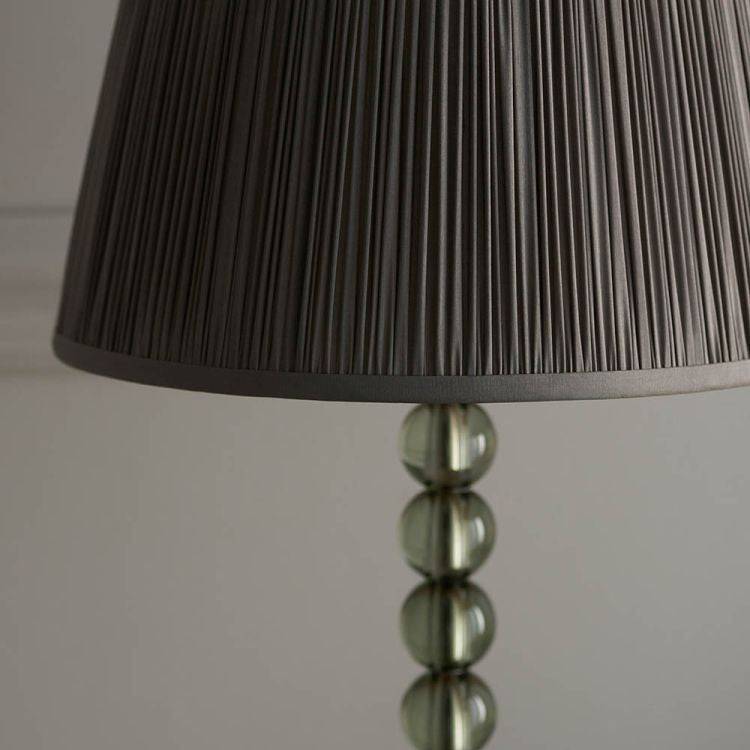 Adelie Grey/Green Table Lamp & Freya 12 inch Charcoal Shade - Comet Lighting