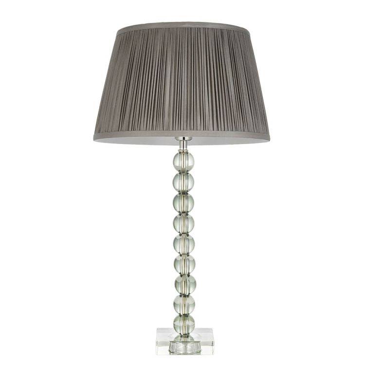 Adelie Grey/Green Table Lamp & Freya 12 inch Charcoal Shade - Comet Lighting