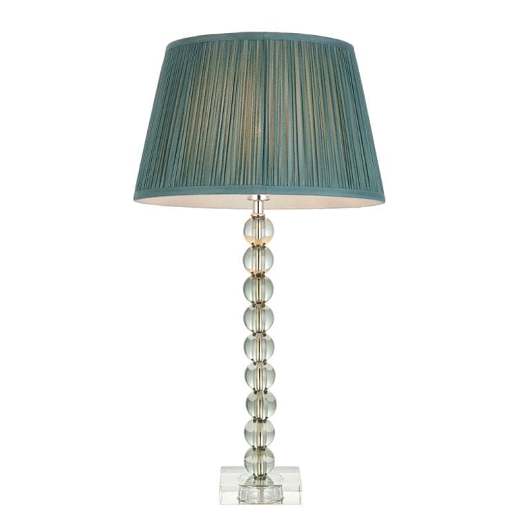 Adelie Grey/Green Table Lamp & Freya 12 inch Fir Shade - Comet Lighting