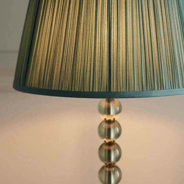 Adelie Grey/Green Table Lamp & Freya 12 inch Fir Shade - Comet Lighting