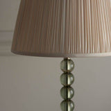 Adelie Grey/Green Table Lamp & Freya 12 inch Oyster Shade - Comet Lighting