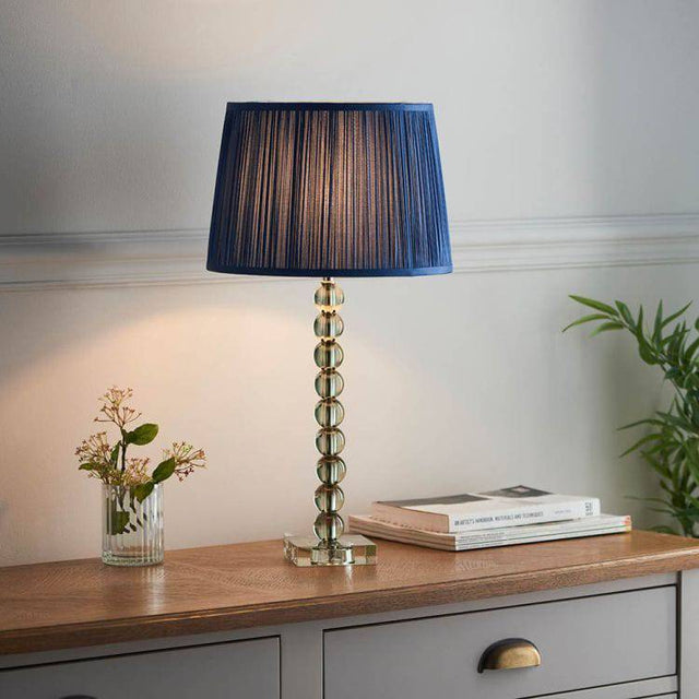 Adelie Grey/Green Table Lamp & Wentworth 12 inch Blue Shade - Comet Lighting