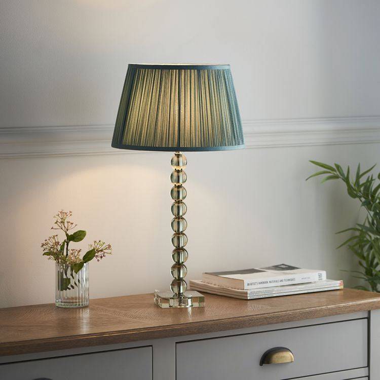 Adelie Table Lamp Base Only Grey/Green Tinted - Comet Lighting