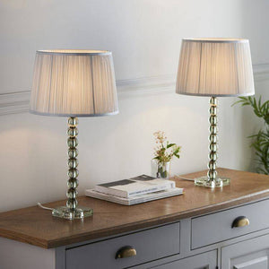 Adelie Table Lamp Base Only Grey/Green Tinted - Comet Lighting