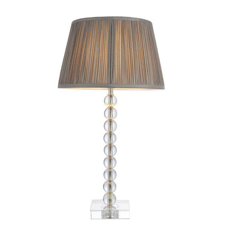 Adelie Table Lamp & Freya 12 inch Charcoal Shade - Comet Lighting