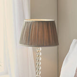 Adelie Table Lamp & Freya 12 inch Charcoal Shade - Comet Lighting