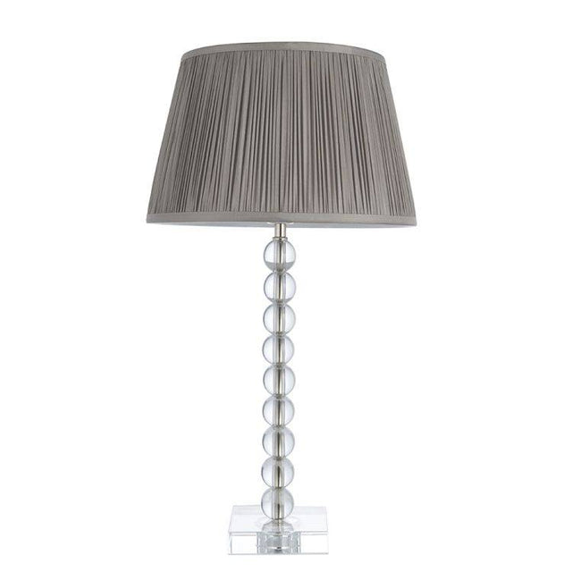 Adelie Table Lamp & Freya 12 inch Charcoal Shade - Comet Lighting