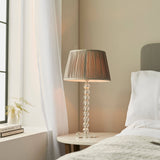 Adelie Table Lamp & Freya 12 inch Charcoal Shade - Comet Lighting