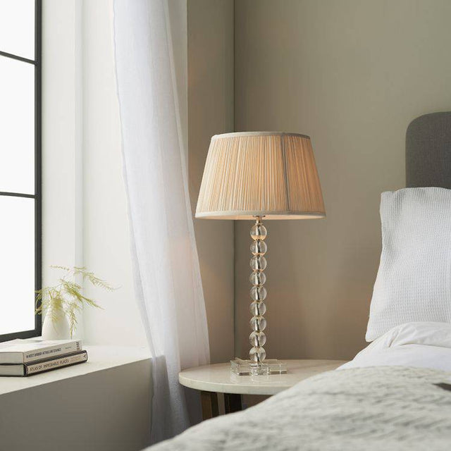 Adelie Table Lamp & Freya 12 inch Oyster Shade - Comet Lighting