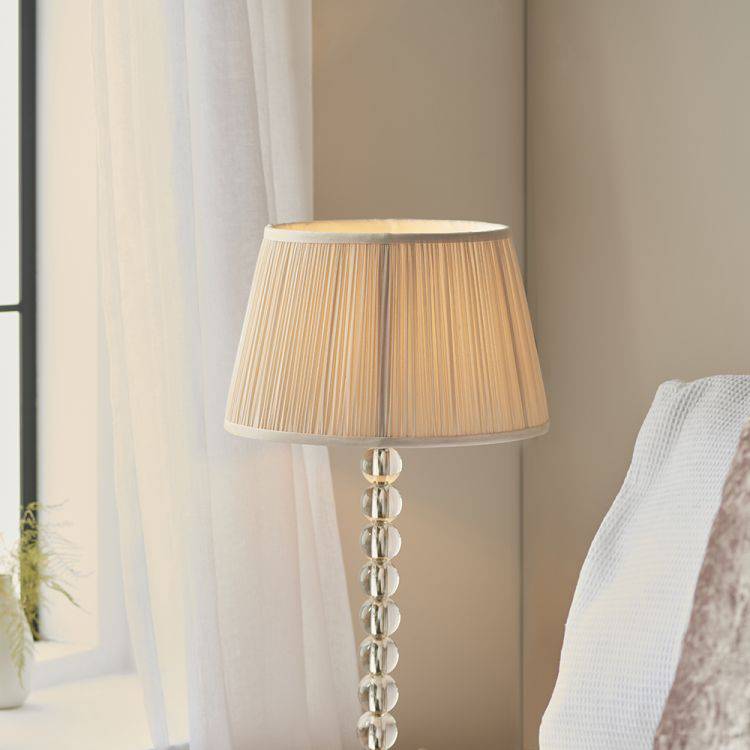 Adelie Table Lamp & Freya 12 inch Oyster Shade - Comet Lighting