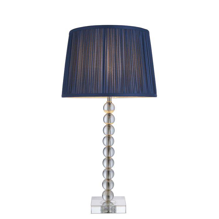 Adelie Table Lamp & Wentworth 12 inch Midnight Blue Shade - Comet Lighting