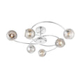 Aerith 6-Light Semi Flush Ceiling Light Chrome - Comet Lighting