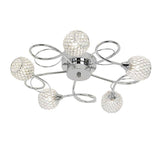 Aherne 5-Light Semi Flush Ceiling Light Chrome - Comet Lighting