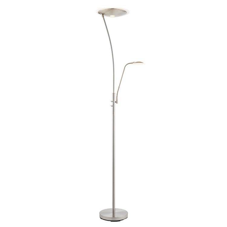 Alassio Mother & Child Task Floor Lamp Lamp Satin Chrome - Comet Lighting