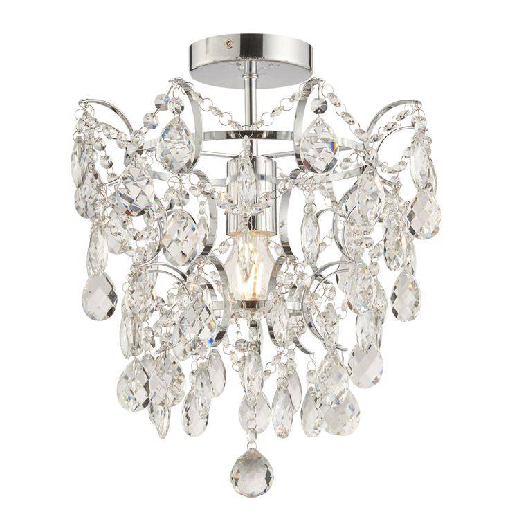 Alisona Flush Ceiling Light Chrome Plated - Comet Lighting