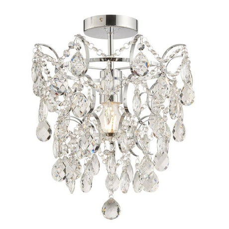 Alisona Flush Ceiling Light Chrome Plated - Comet Lighting