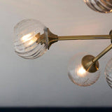 Allegra 6lt Semi Flush Ceiling Light Antique Brass - Comet Lighting