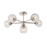 Allegra 6lt Semi Flush Ceiling Light Nickel - Comet Lighting