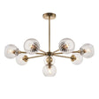 Allegra 8lt Pendant Ceiling Light Antique Brass - Comet Lighting