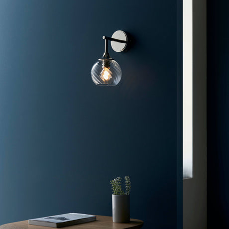 Allegra Wall Light Bright Nickel - Comet Lighting