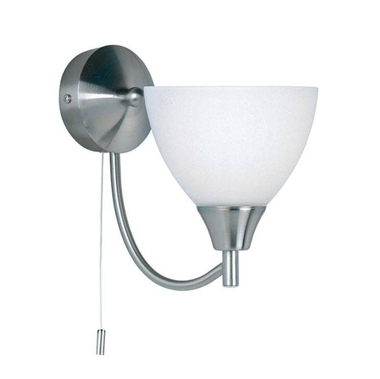 Alton 1-Light Wall Light Satin Chrome - Comet Lighting