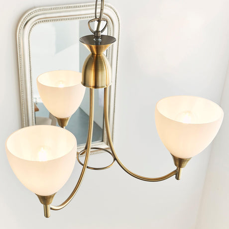 Alton 3-Light Pendant Ceiling Light Antique Brass - Comet Lighting