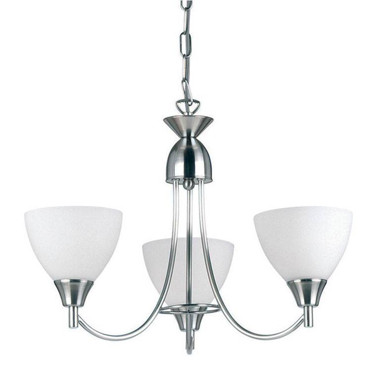 Alton 3-Light Pendant Ceiling Light Satin Chrome - Comet Lighting