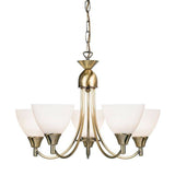 Alton 5-Light Pendant Ceiling Light Antique Brass - Comet Lighting